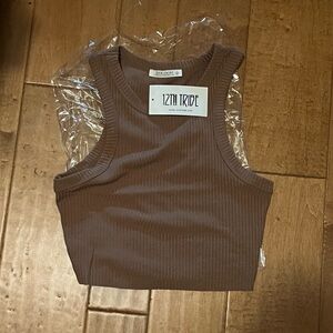 12th Tribe Brown Large Crop Top NEW